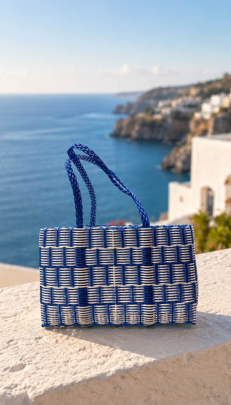 Tote City Slim — Blue / White